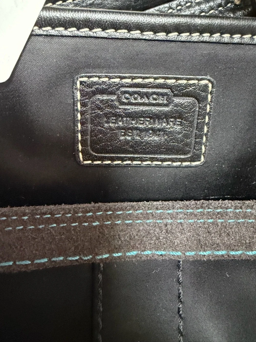 Coach Hampton Black Satin Tote NWT